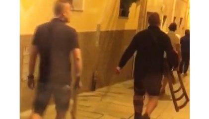 Cagliari - Tifosi polacchi vandalizzano centro storico, 6 arresti (12.10.19)