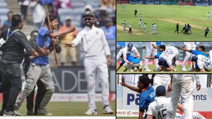IND vs SA 2nd Test : Rohit Loses Balance After Fan Tries To Touch His Feet || Oneindia Telugu