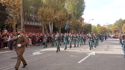Desfile en Pamplona por la celebración de la patrona de la Guardia Civil, la Virgen del Pilar