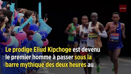 Le Kényan Kipchoge court pour la première fois un marathon en moins de 2 heures