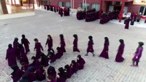 Şanlıurfalı öğrencilerden Barış Pınarı Harekatı'na 'ay-yıldız' figürlü destek