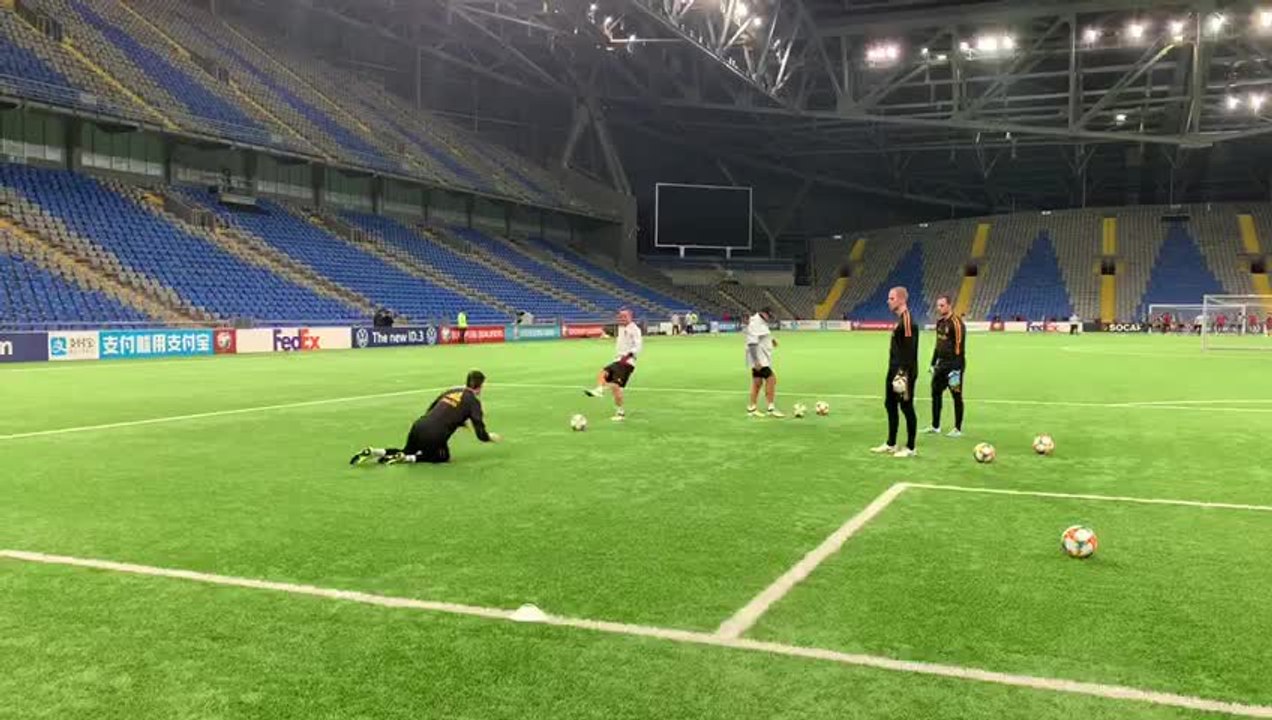 Entraînement des Diables rouges au Kazakhstan