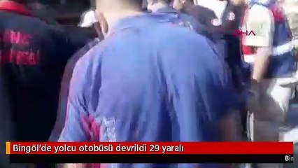 Bingöl'de yolcu otobüsü devrildi 29 yaralı