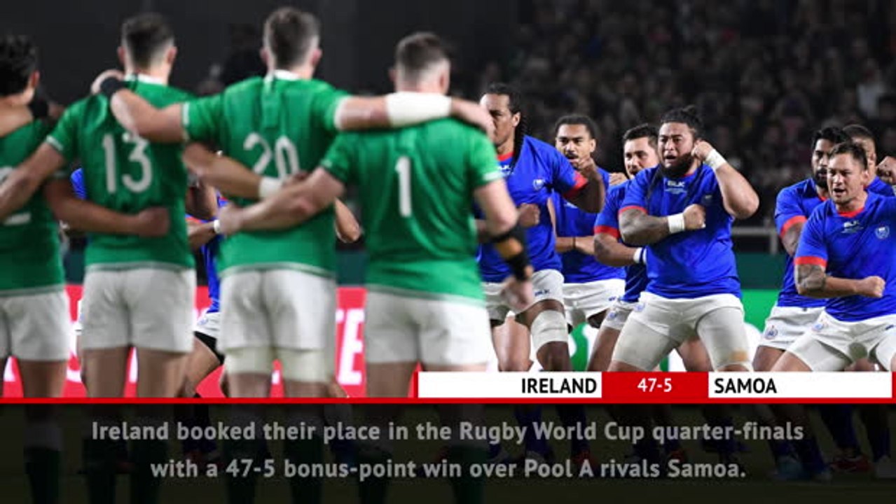 Ireland secure quarter-final place with Samoa win