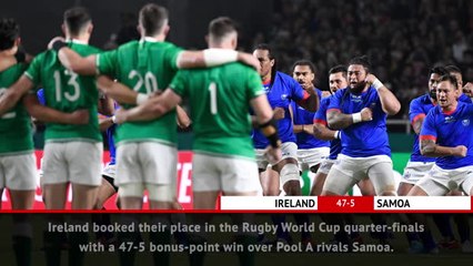 Ireland secure quarter-final place with Samoa win