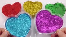 Mixing Slime Heart Glitter Learn Colors Clay Mix Surprise Eggs Toys For Kids
