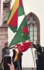 Türk bayrağını böyle yaktılar