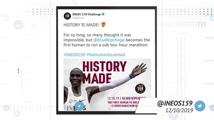 Socialeyesed - Kipchoge runs sub two-hour marathon
