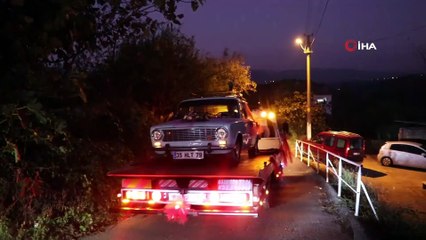 İlginç düğün konvoyu görenleri aşırttı