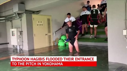 Typhoon floods Japan training facilities