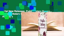 Trial New Releases  Public Notary Records Journal: Notary Log Book for Notarial Record Acts by a