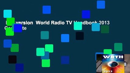 Full version  World Radio TV Handbook 2013 Complete