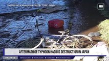 Aftermath of Typhoon Hagibis destruction in Japan