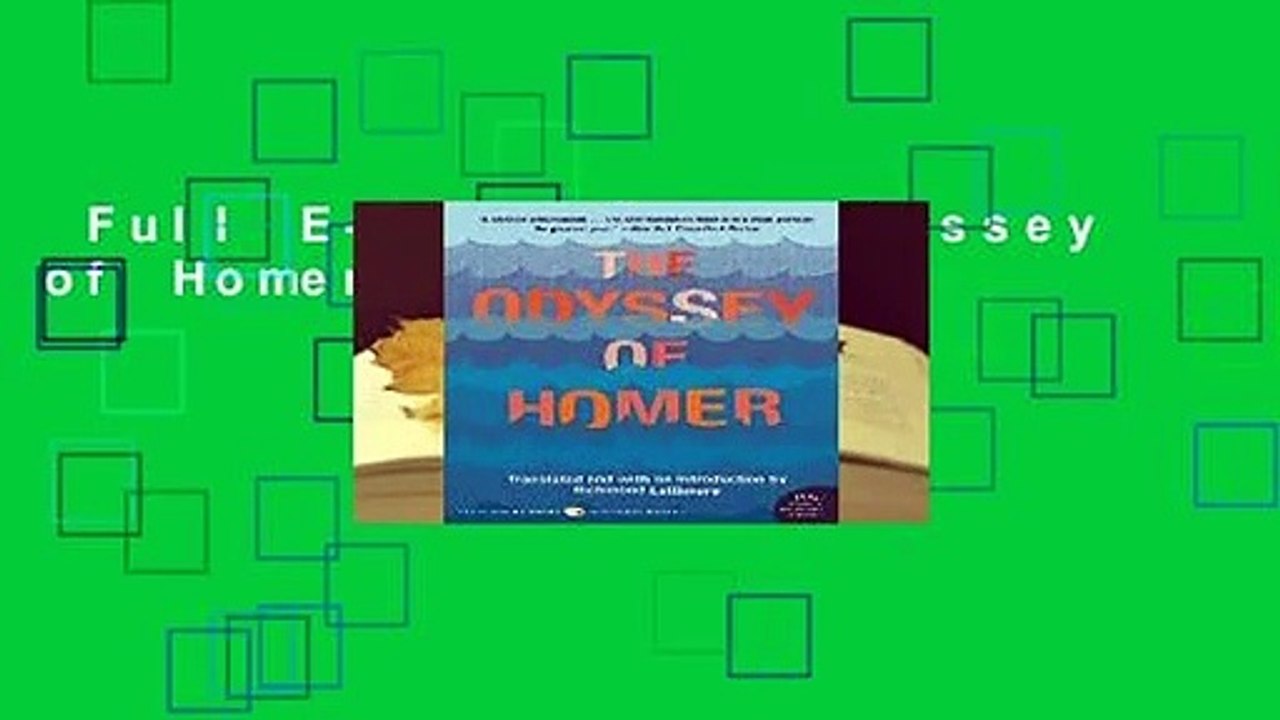 Full E-book  The Odyssey of Homer Complete