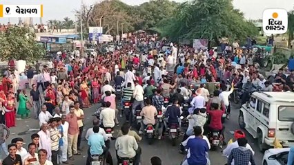 દ્વારકાથી ભાલકાતીર્થની ભવ્ય રથયાત્રા વેરાવળ પહોંચી, ઠેર-ઠેર સ્વાગત