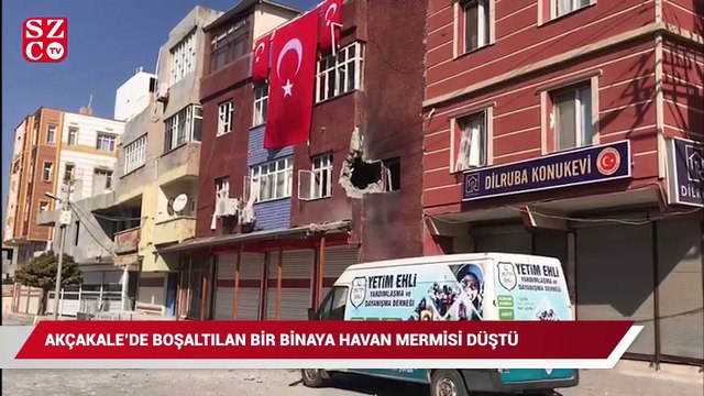 Akçakale’de boşaltılan bir binaya havan mermisi düştü