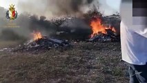 Bari - Beccati a incendiare rifiuti speciali nelle campagne di Ceglie (12.10.19)