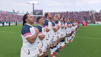 USA sing their last national anthem at Rugby World Cup 2019
