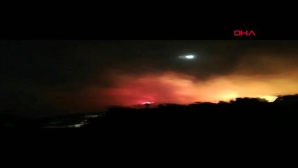 Mersin silifke'de korkutan yangın