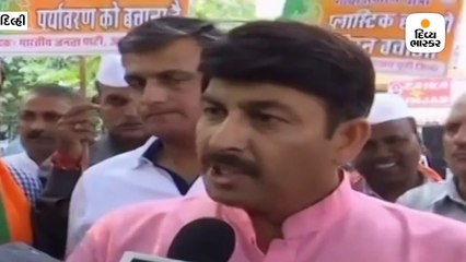 મનોજ તિવારીએ કહ્યું- કેજરીવાલ ટ્રાફિક વ્યવસ્થા સુધારી શક્યા નથી