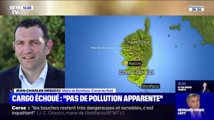Cargo échoué: Jean-Michel Orsucci, maire de Bonifacio affirme que pour l'instant "il n'y a pas de pollution constatée"