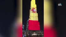 Burj Khalifa de Dubai se viste con la bandera española por el 12 de octubre