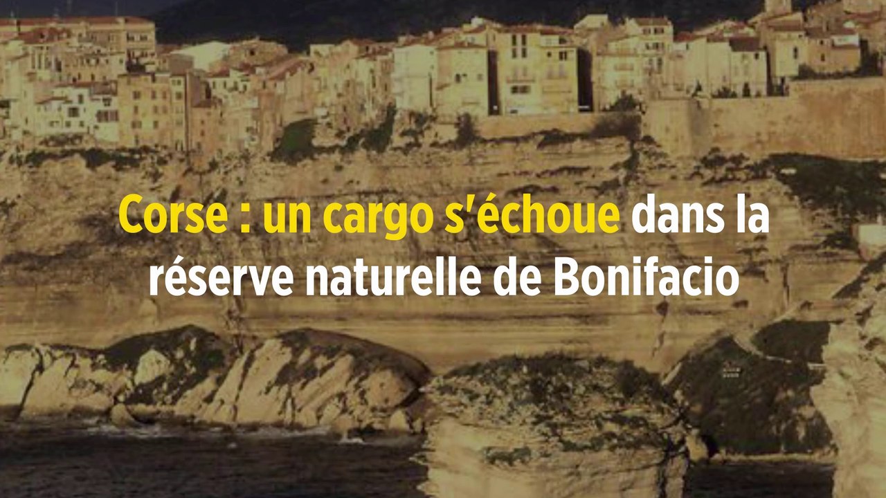 Corse : un cargo s'échoue dans la réserve naturelle de Bonifacio