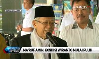 Jenguk Wiranto di RSPAD, Ma'ruf Amin: Kondisi Wiranto Mulai Pulih
