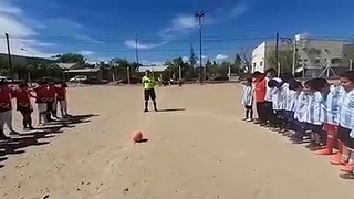 Susto en un partido de futbol de niños en argentina