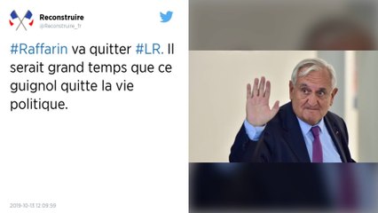 L’ancien Premier ministre Jean-Pierre Raffarin va quitter Les Républicains