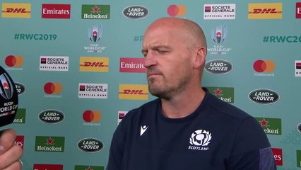 Gregor Townsend reacts after huge game against Japan