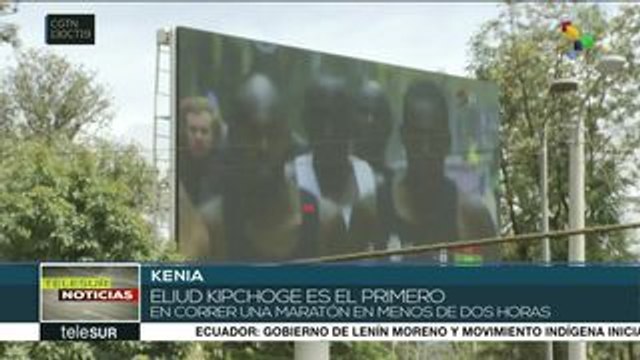 Kipchoge es el primero en correr una maratón en menos de dos horas