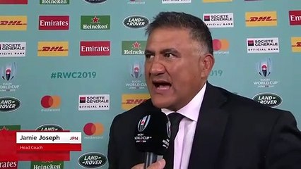 Japan Coach Jamie Joseph on historic win for host nation
