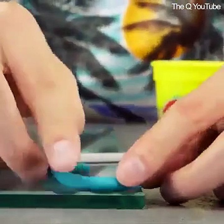 Quadro 3D com palitos. 
