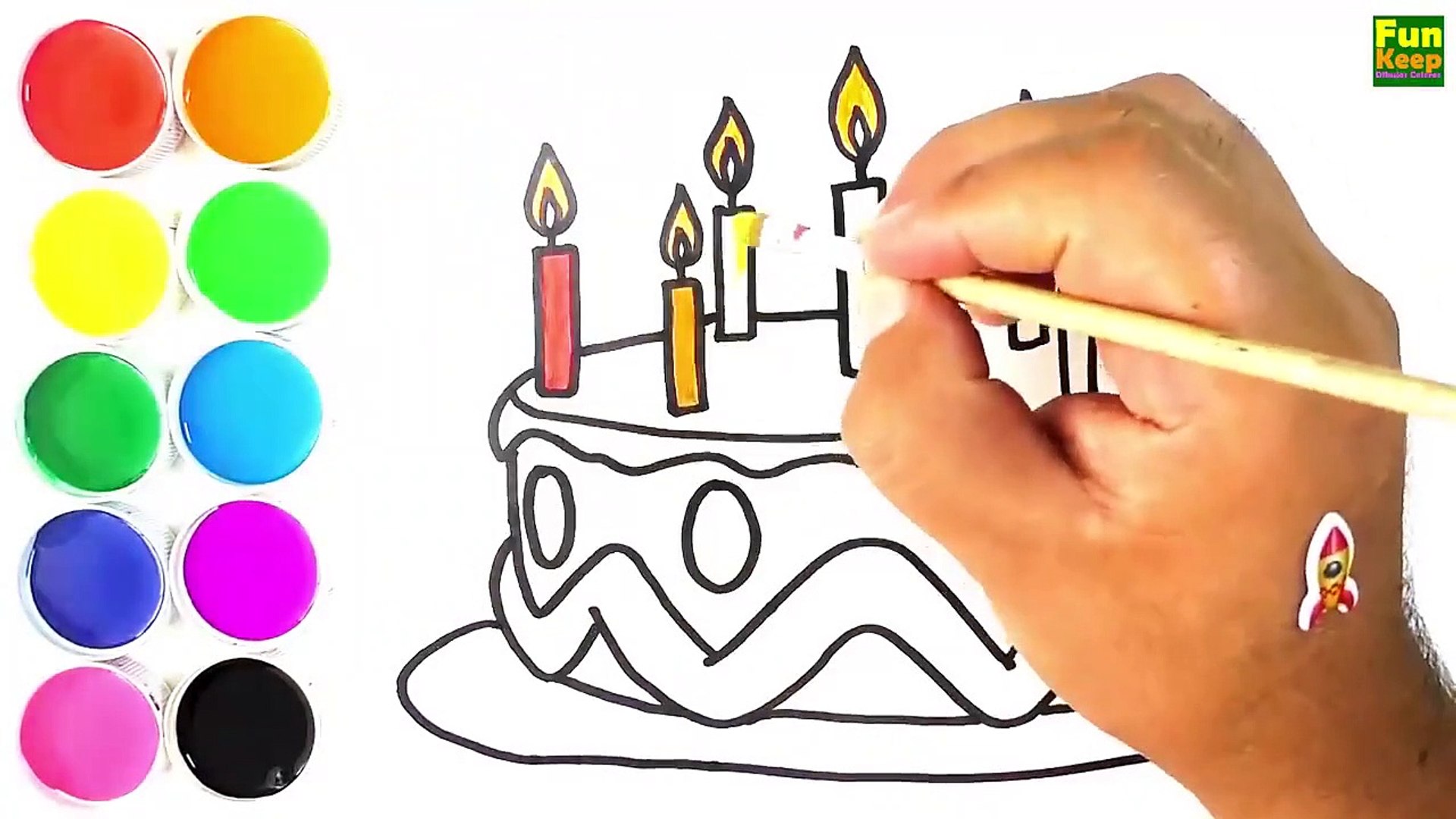 Dibuja y Colorea Torta de Cumpleaños - video Dailymotion