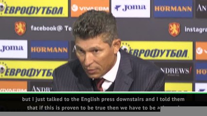 Racist abuse is a 'big shame' ... if it's true - Bulgaria boss Balakov