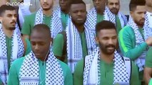 شاهد: المنتخب السعودي لكرة القدم في الأراضي الفلسطينية لأول مرة في تاريخه