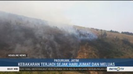 Kebakaran di Gunung Arjuno Meluas