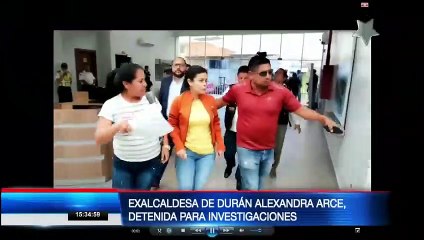 Exalcaldesa de Durán Alexandra Arce, detenida para investigaciones por presunto delito de asociación ilícita