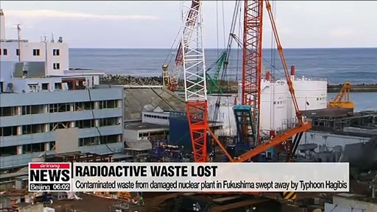 Contaminated waste from damaged nuclear plant in Fukushima swept away by Typhoon Hagibis