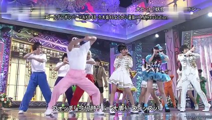 【2014FNS】AKB48×乃木坂46×Dream5×气志团 妖怪体操第一+没有圣诞老人_