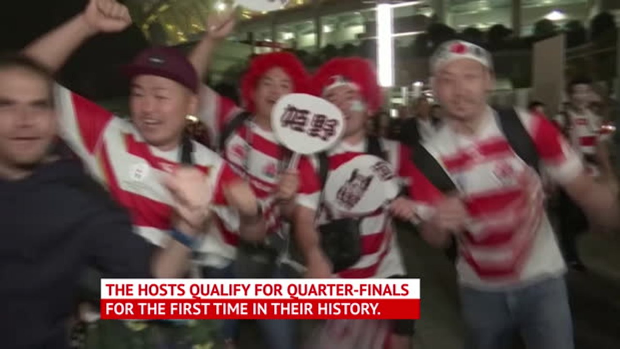 Japan fans in ecstasy after World Cup win over Scotland