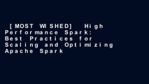 [MOST WISHED]  High Performance Spark: Best Practices for Scaling and Optimizing Apache Spark