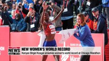 Brigid Kosgei smashes women's marathon world record and Eliud Kipchoge runs sub-two-hour marathon