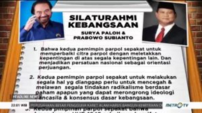 Ini Tiga Poin Kesepakatan dalam Pertemuan Surya Paloh dan Prabowo