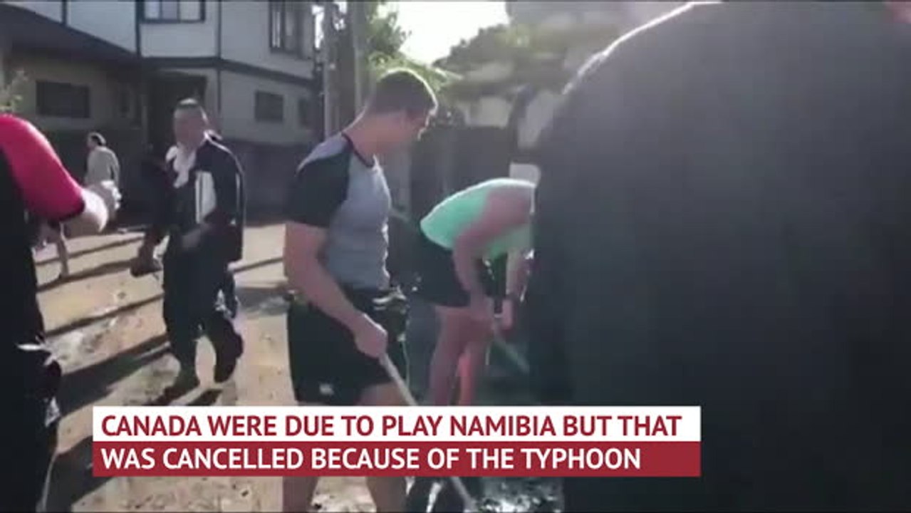 Canadian players lend a hand for Japan's typhoon recovery