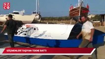 Düzensiz göçmenleri taşıyan tekne battı