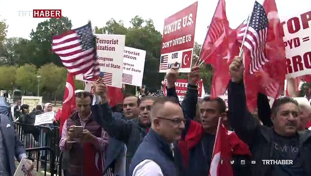 Beyaz Saray önünde tarihi protesto: Terör örgütü Kürtler'i temsil etmiyor
