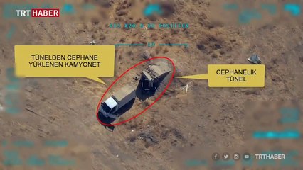 Teröristlere ait mühimmat ikmali yapan kamyonet imha edildi