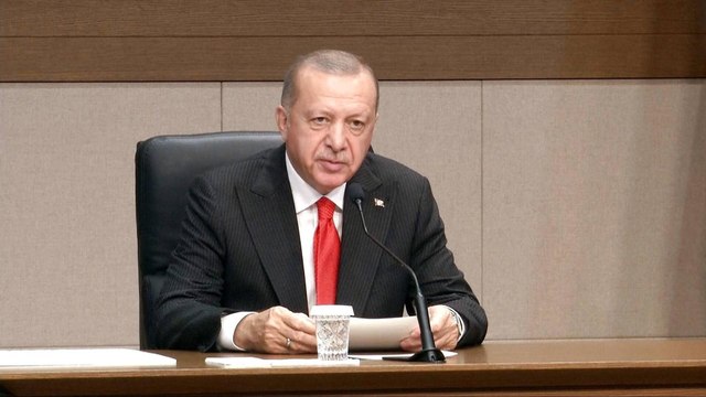 Turkish president Erdogan addresses Turkey's Syria offensive